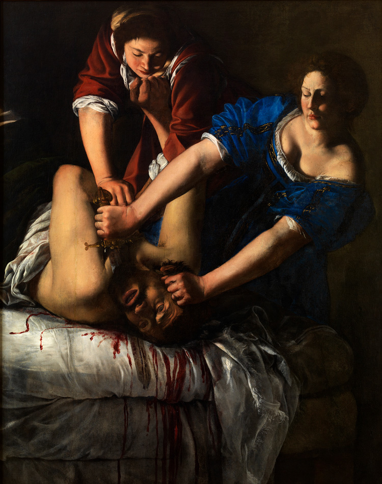 Artemisia Gentileschi. Judith beheading Holofernes, c1612-13. Oil on canvas, 158.8 × 125.5 cm. Napoli, Museo e Real Bosco di Capodimonte (Q378). © ph. Luciano Romano / Museo e Real Bosco di Capodimonte 2016.
