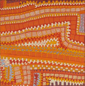 Patrick Tjungurrayi. 
        <em>PT 0901010</em>,
painted at Kiwirrkura 2009.
Acrylic on Belgian linen
122 x 122 cm.

Provenance:
Papunya Tula Artists Pty Ltd,
Scott Livesey Galleries.

Copyright © Papunya Tula Artists Pty Ltd.
