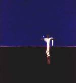 Craigie Aitchison. <i>Crucifixion</i>, 1994 (Winner of the 1st Jerwood Painting 
      Prize 1994), oil on canvas 105 x 96 cm. The Jerwood Foundation Collection. 
      On permanent loan to Kings College Chapel, Cambridge© the artist