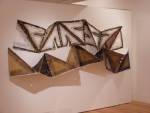Helen Geier.  
      <em>Angles of Shadow & Light, </em>2008. Paper, gesso, watercolour, 450 cm x 31 cm.