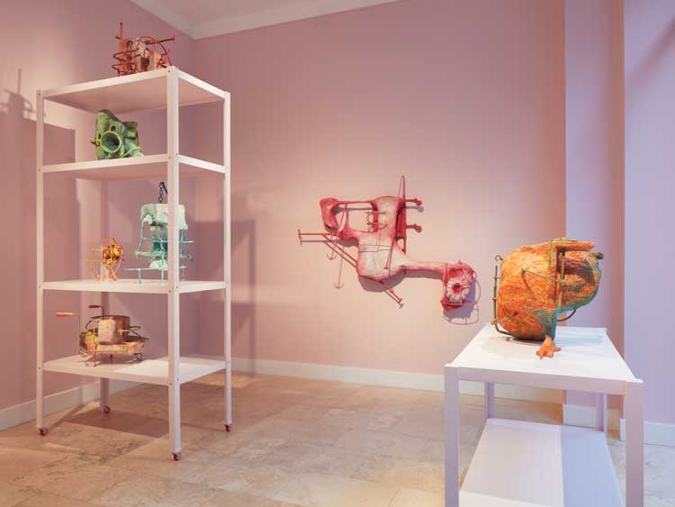Olivia Bax: Floss, 2024. Solo exhibition at Holtermann Fine Art, London. Photo: Ollie Hammick.