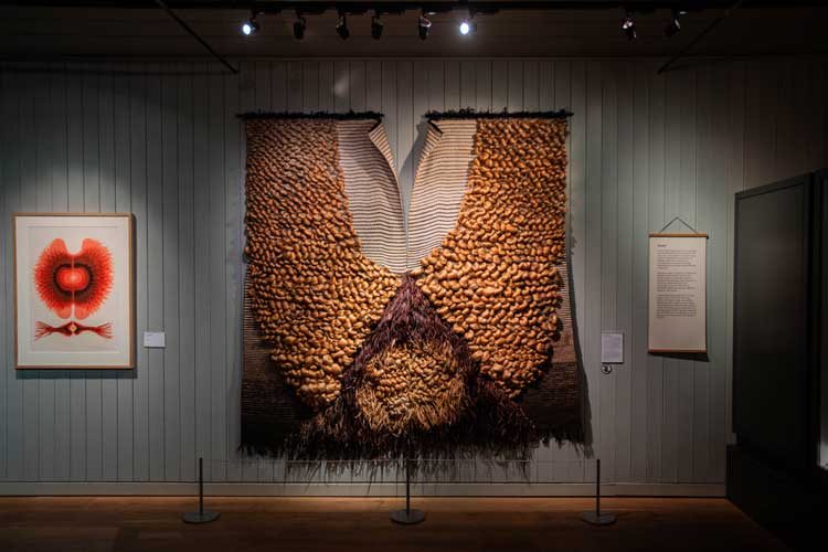 Tadek Beutlich: On and Off the Loom, installation view, Ditchling Museum of Art and Craft, 18 January – 22 June 2025. Photo: Phoebe Wingrove.
