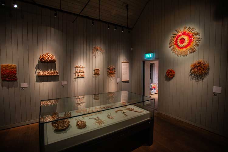 Tadek Beutlich: On and Off the Loom, installation view, Ditchling Museum of Art and Craft, 18 January – 22 June 2025. Photo: Phoebe Wingrove.