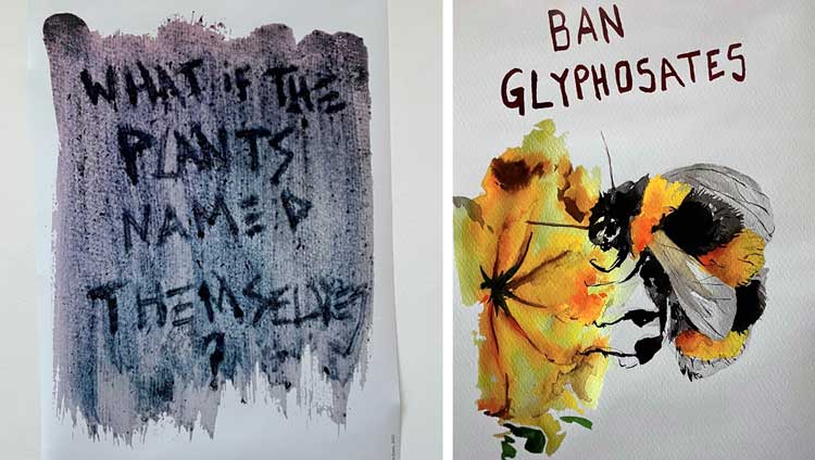 Posters, installation view, Back to Earth exhibition at Serpentine North, 22 June – 18 September 2022. Photo: Veronica Simpson.