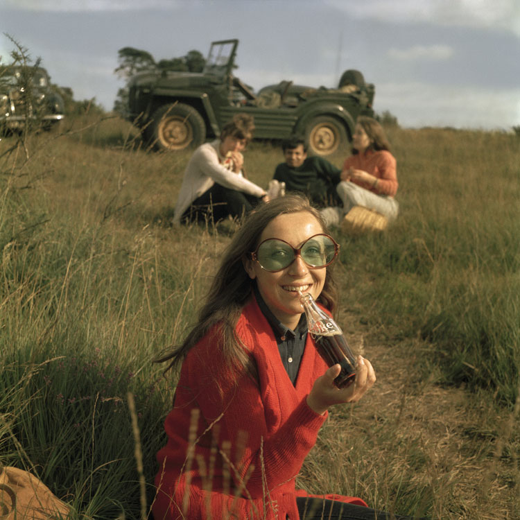 James Barnor. Members of the Tunbridge Wells Overseas Club, Relaxing after a Hot Summer Sunday Walk, Kent, c1968. Courtesy of Galerie Clémentine de la Féronnière.