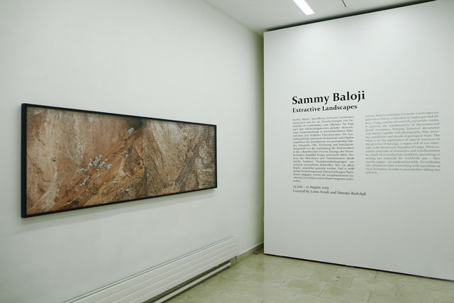 Sammy Baloji, Extractive Landscapes, installation view, Salzburg International Summer Academy of Fine Arts 2019. Photo: Christian Ecker.