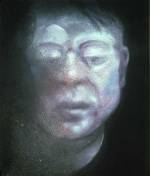 <i>Self-Portrait</i>, 1987. Oil on canvas, 35.5 x 30.5 cm. Private collection, 
        courtesy Timothy Taylor Gallery, London © The Estate of Francis Bacon 
        / DACS, London, 2005