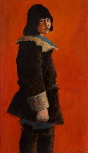 John Bellany. <em>Helen in front of a red background,</em> 1964. &copy; The artist.