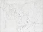 Edward Burra. East India Dock Road, 1929. Pencil on canvas,  51 x 68.5 cm. Private collection.