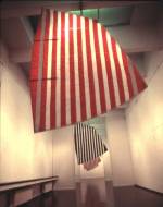 Daniel Buren. <em>Toile/Voile - Voile/Toile. </em>Museum of Art, Lucerne, Switzerland. May-June 1980. Detail. &copy; DB & ADAGP.