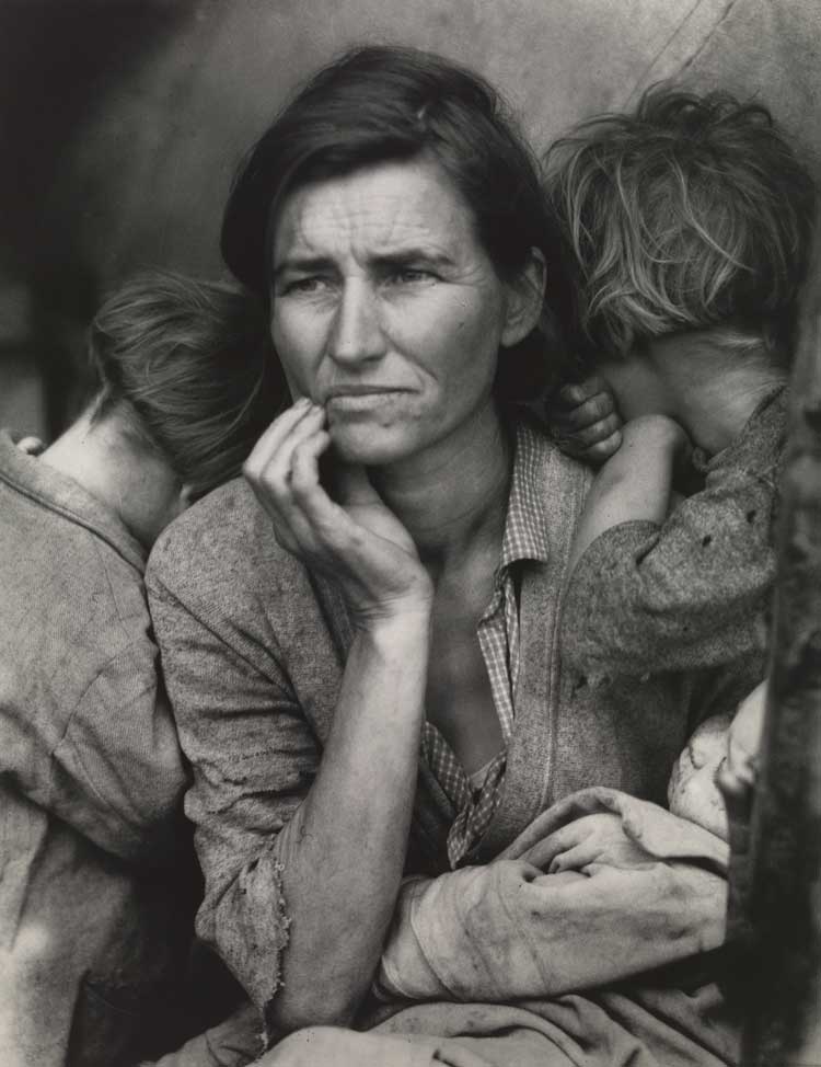 Dorothea Lange, Migrant Mother, Nipomo, California, 1936. Printed c1950. Tate. Photo: Tate (Jai Monaghan).