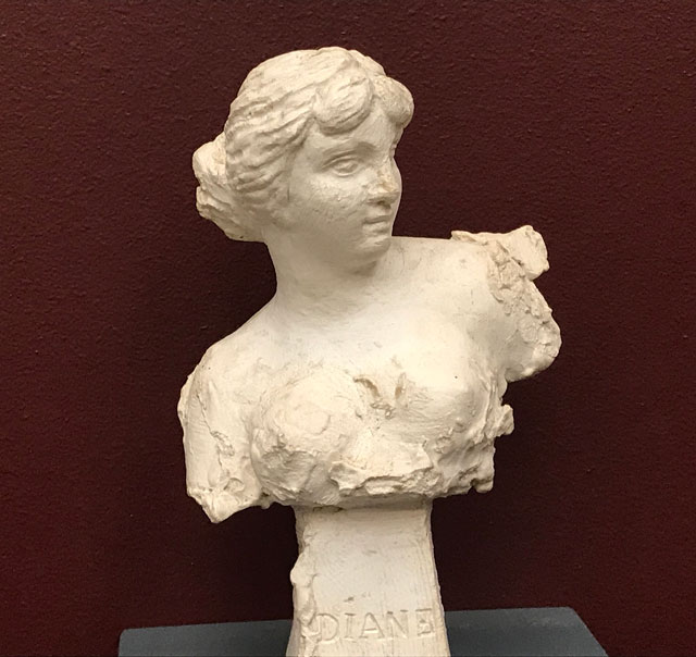 Camille Claudel. Diane, c1881. Plaster, 18(h) x 10.5(w) x 7(d) cm. Villeneuve-sur-Fère, Maison Camille et Paul Claudel. Acquired with the support of the Communauté d