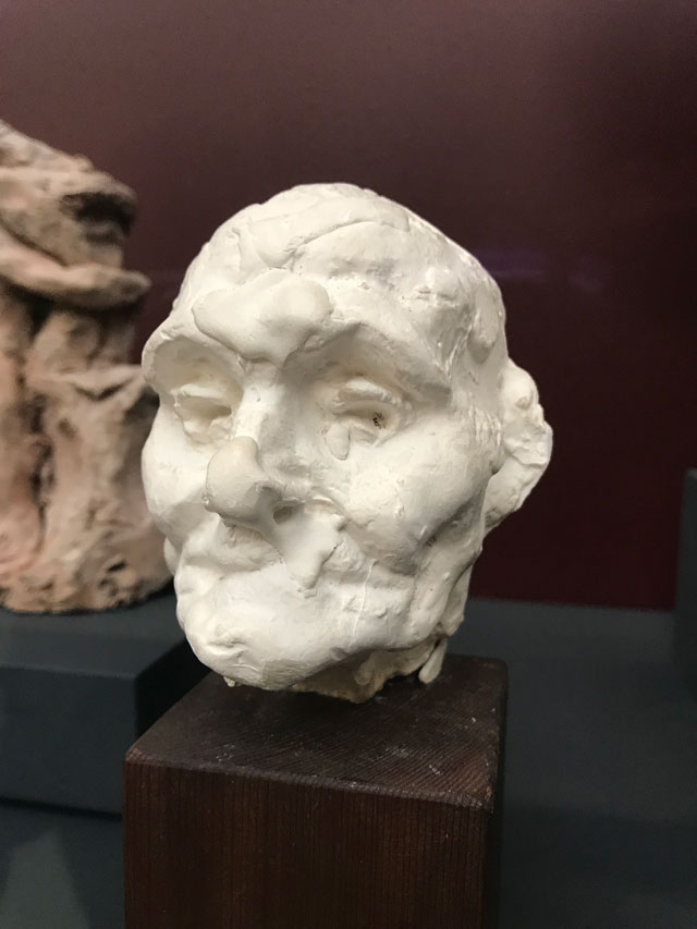 Camille Claudel. Tête de vieille femme (Old Woman’s Head), c1890. Plaster, 11(h) x 9(w) x 11(d) cm. Paris, Musée d