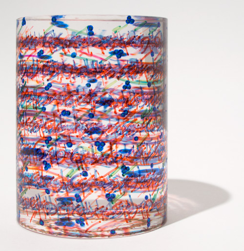 Pouran Jinchi. Transparency #18, 2012. Plexiglas and permanent marker, 4 x 3 in (10.2 x 7.6 cm).