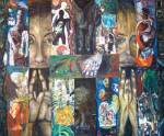 <em>&OElig;DANCIN&sbquo; MURAL</em>. Acrylic on canvas. This mural is an evolving piece. Assembles into different sequences and sizes. &copy; Carlos Ortiz