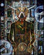 <em>Inocencia</em>, 2003. 48 x 60 inches. Acrylic and oil on canvas. &copy; Carlos Ortiz
