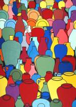 Patrick Caulfield. Pottery, 1969. Tate. Oil on canvas, 213.4 x 152.4 cm © The estate of Patrick Caulfield.