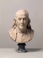 Jean-Antoine Houdon. <em>Benjamin Franklin</em>, 1778. Terracotta, 52.2 x 34.2 x 27.4 cm. Departement des Sculptures, Musee du Louvre, Paris, RF 349 Photo: &copy; RMN/Ojeda, Paris