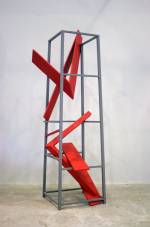 Willard Boepple. <em>Two</em>. Painted wood, height 202 cm.  &copy; the artist, images courtesy Poussin Gallery.