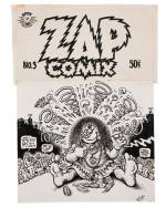 R Crumb. Drawing for cover of <em>Zap Comix </em>#3, 1968. Pen and ink on paper. Collection of Eric F. Sack. Courtesy Paul Morris Gallery, New York. &copy; The Paul Morris Gallery and the Artist, 2006.
