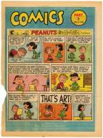 Charles M. Schulz. <em>Peanuts.</em> Sunday newspaper page (published 13 October 1968). Pen and ink. Charles M. Schulz Museum and Research Center. <em>PEANUTS</em> &copy; United Feature Syndicate, Inc.