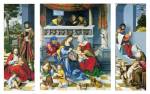 Lucas Cranach the Elder. <em>Triptych with the Holy Kinship,</em> 1509. Oil and tempera on limewood panel: centre panel, 121.1 x 100.4 cm; side panels, 120.6 x 45.3 cm each. Staedel Museum, Frankfurt am Main Photo &copy; Jochen Beyer, Village-Neuf 