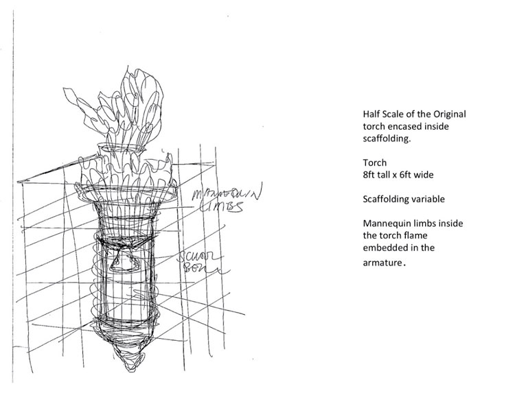 Abigail DeVille. Proposal for Light of Freedom in Madison Square Park, New York, 2020.