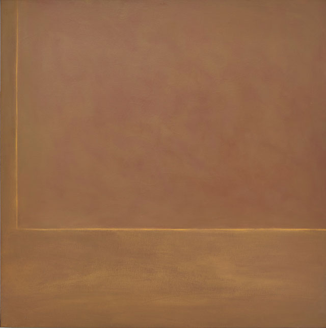 Virginia Jaramillo. Untitled, 1974. Oil on canvas, 152.4 x 152.4 cm (60 x 60 in). Courtesy of the artist and Hales Gallery.
