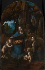 Leonardo da Vinci (1452&ndash;1519).<em> The Virgin of the Rocks</em>, about 1491/2-99 and 1506-8. Oil on poplar, thinned and cradled, 189.5 x 120 cm. &copy; The National Gallery, London (NG 1093).