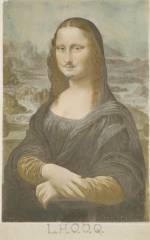 Marcel Duchamp, American, born France 1887-1968. <em>L.H.O.O.Q</em>, 1919. Rectified readymade: pencil on reproduction of Da Vinci's Mona Lisa 
19.7 x 12.4 cm. Private collection
 &copy; 2006 Marcel Duchamp/Artists Rights Society (ARS), New York/ADAGP, Paris/Succession Marcel Duchamp.