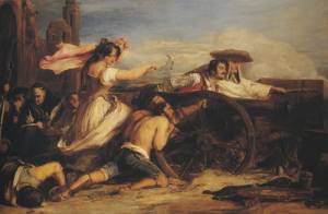 David Wilkie (1785&ndash;1841). <em>The Defence of Saragossa</em>, 1829. Oil on canvas, 94 x 141 cm. The Royal Collection. &copy; 2009, Her Majesty Queen Elizabeth II.