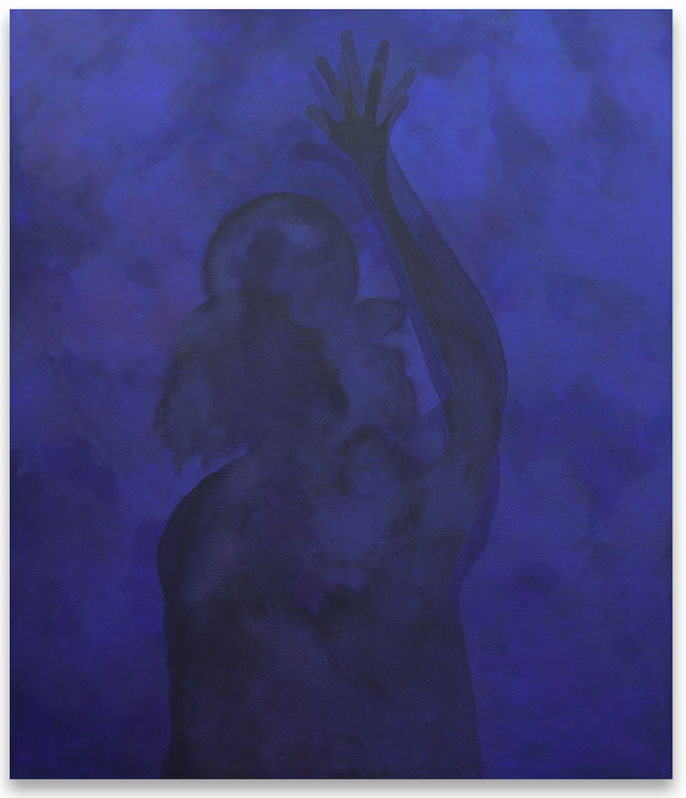 Stacey Gillian Abe, The Moonlight, the Swamp, 2023. Acrylic on canvas. Courtesy of Lévy Gorvy Dayan.