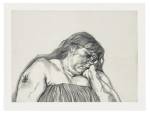 Lucian Freud (British, born Germany, 1922). <em>Woman with an Arm Tattoo</em>, 1996. Etching. Sheet: 27 9/16 x 36 1/8 in (70 x 91.7 cm). Publisher: Matthew Marks Gallery, New York. Printer: Studio Prints, London. Edition: 40. The Museum of Modern Art, New York. Jacqueline Brody Fund, Scott Sassa Fund, and Roxanne H. Frank Fund, 2002. &copy; 2006 Lucian Freud.