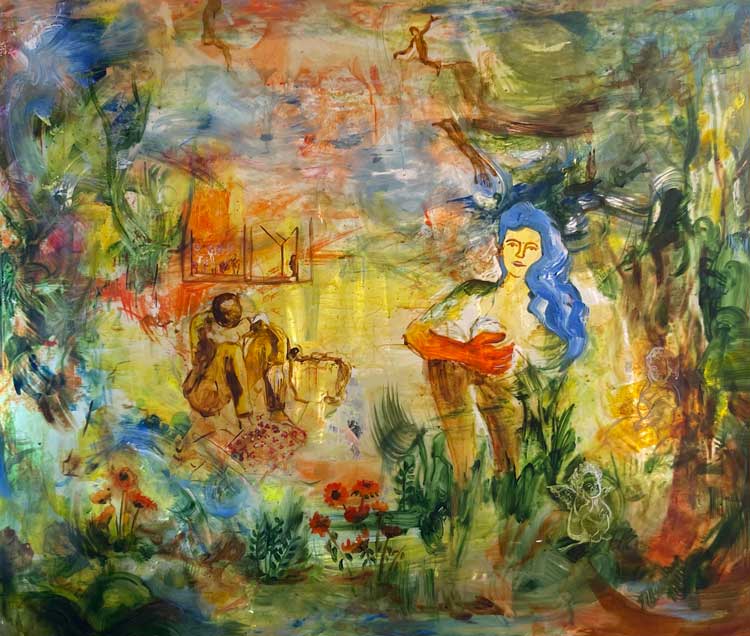 Saba Farhoudnia. The Opacity of Truth, 2022. Acrylic on acrylic mirror sheet, 40 x 48 in. Photo: Farzan Ghasemi.