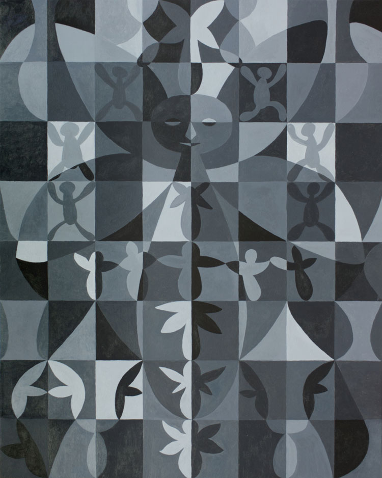 Robert Fitzmaurice. Open Source, 2020. Acrylic on panel, 50 x 40 cm. © the artist.
