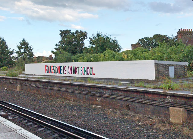 Bob and Roberta Smith, FOLKESTONE IS AN ART SCHOOL, Folkestone Triennial, 2017. Photograph: Martin Kennedy.