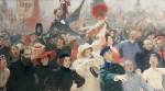 Ilya Repin. <em>October 17, 1905,</em> 1907, 1911. Oil on canvas, 184 x 323 cm. The State Russian Museum, St Petersburg. Photograph &copy; The State Russian Museum, St Petersburg 