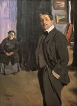 L&eacute;on Bakst. <em>Portrait of Sergei Diaghilev with His Nanny,</em> 1906. Oil on canvas, 161 x 116 cm. The State Russian Museum, St Petersburg. Photograph &copy; The State Russian Museum, St Petersburg 