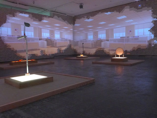 Torsten Lauschmann, War of the Corners, installation view at the Glasgow School of Art, Renfrew Street. Photograph: David Gibson.