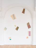 Giorgio Griffa. Frammenti, 1980 (detail). Installation view, gallery 3. Photograph: Mark Blower.