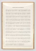 Charles Gaines. Manifestos 2: Malcolm X Speech at Ford Auditorium, (1965) 2013. Graphite on Rising Barrier paper, 73.50 x 48 in. 
Image courtesy of the Artist and Paula Cooper Gallery.