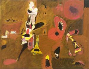 Arshile Gorky. <em>Agony</em>, 1947. Oil on canvas, 101.6 x 128.3 cm. The Museum of Modern Art, New York. &copy; 2007 Estate of Arshile Gorky/Artists Rights Society (ARS), New York.