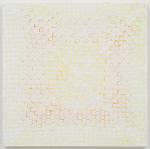 Michelle Grabner. Untitled, 2014. Enamel on panel. 18 x 18 x 3/4 in (45.7 x 45.7 x 1.9 cm). Courtesy of the artist and the James Cohan Gallery.