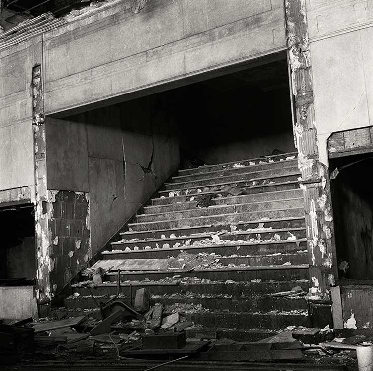 Peter Hujar. Canal Street Pier, New York (Stairs), 1983. Image © 2025 the Peter Hujar Archive / Artists Rights Society (ARS), NY, DACS London, Pace Gallery, NY, Fraenkel Gallery, SF, Maureen Paley, London, and Mai 36 Galerie, Zurich.