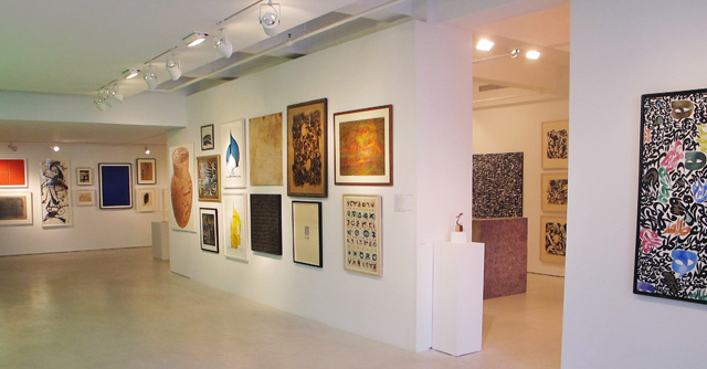 Installation shot, Caligrafitti curated by Leila Taghinia-Milani and Jeffrey Deitch, recreated in Chelsea at Leila Heller Gallery.