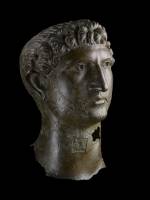 Bronze head from a statue of the emperor Hadrian, Roman Britain, AD 120&ndash;130. Found in the River Thames near London Bridge in 1834. &copy; The Trustees of the British Museum.