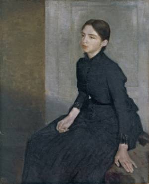 Vilhelm Hammershøi. Portrait of a Young Woman. The Artist
