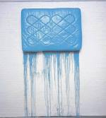 Jim Lambie.  <i>Rock
        Me, Move Me</i> 2003.  Double
        mattress, gloss paint  200 x 140 x 2 cm . Murderme Ltd, London.
        Courtesy of Sadie Coles HQ, London  © 2006 Jim Lambie . Photograph:
        David Morgan