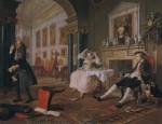William Hogarth. <em>Mariage &agrave; la mode - 2: le t&ecirc;te &agrave; t&ecirc;te</em>, 1743. Huile sur toile, 70.5 x 90.8 cm. London, National Gallery &copy; The National Gallery, London.