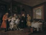 William Hogarth. <em>Mariage &agrave; la mode - 6: la mort de la comtesse</em>. (<em>The lady&rsquo;s death</em>), 1743. Huile sur toile, 70.5 x 90.8 cm. London, National Gallery &copy; The National Gallery, London.
